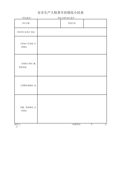 建筑施工日常检查记录用表