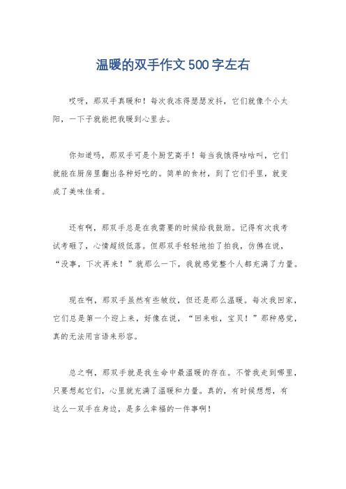 温暖的双手作文500字左右