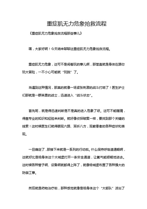 重症肌无力危象抢救流程