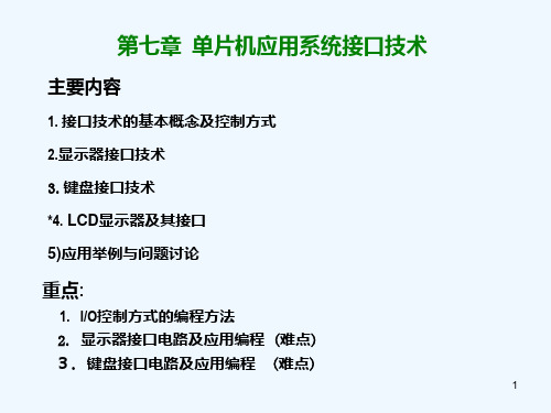 第7章 单片机应用系统接口技术PPT课件