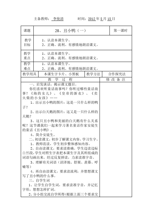 28丑小鸭(一)