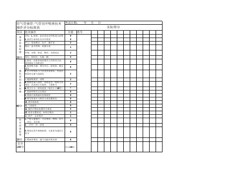 气管切开吸痰技术操作评分标准表