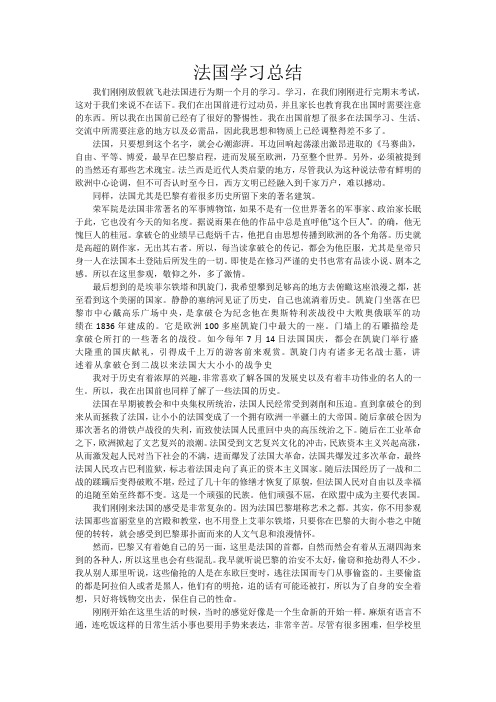 法国学习总结