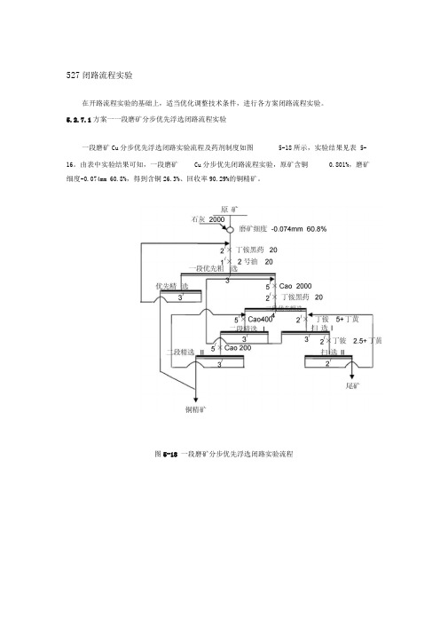 某金铜矿设计方案题浮选数质量流程