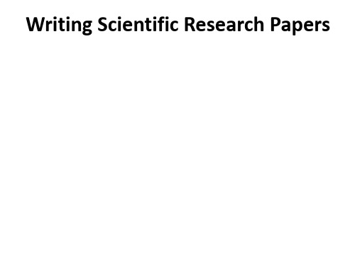 Scientific Research Papers