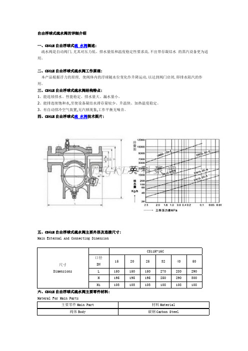 自由浮球式疏水阀CS41H的详细介绍