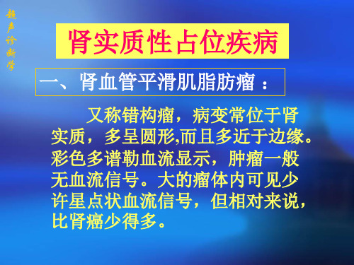 肾炎结石外伤肿瘤的超声诊断学