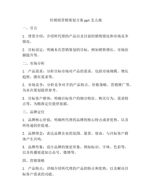 经销商营销策划方案ppt怎么做