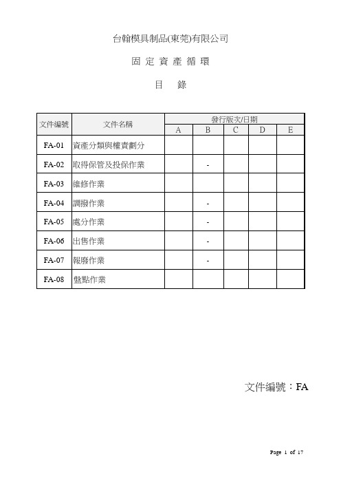 固资循环内控