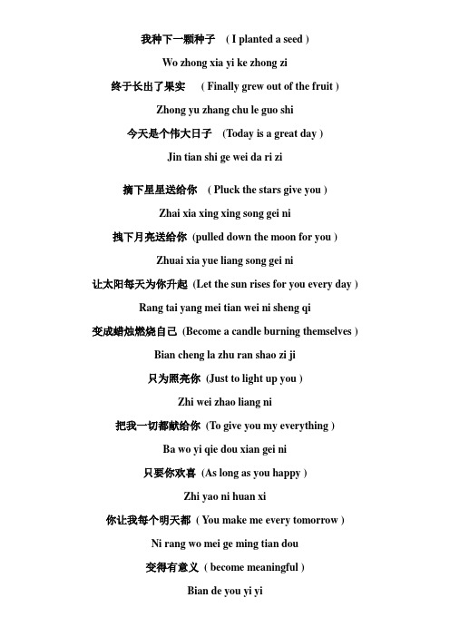 小苹果Lyrics