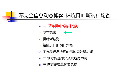 不完全信息动态博弈-精练贝叶斯纳什均衡