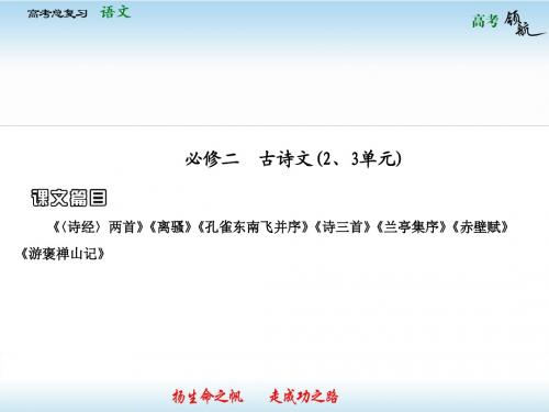 教材基础梳理必修2-2 古诗文