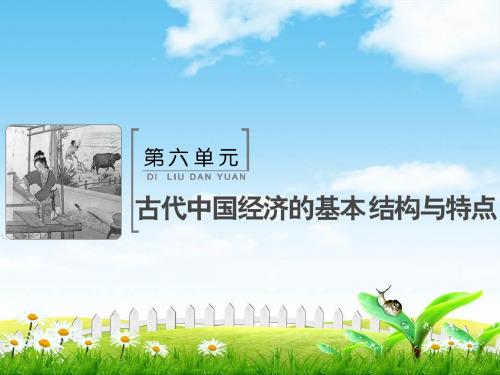 2019版高考历史人教版大一轮复习课件：第六单元第14讲古代中国的农业和手工业