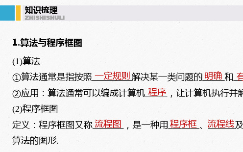 高考数学一轮总复习 第十一章 11.1 算法与程序框图