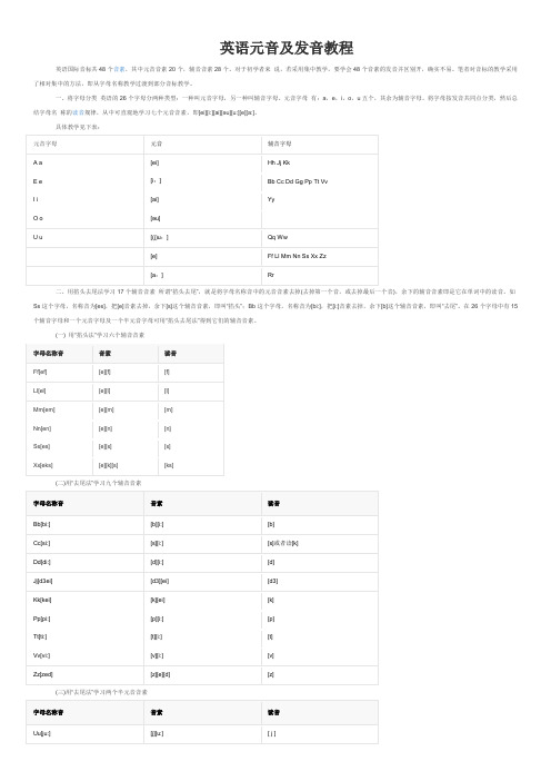 英语元音及发音教程