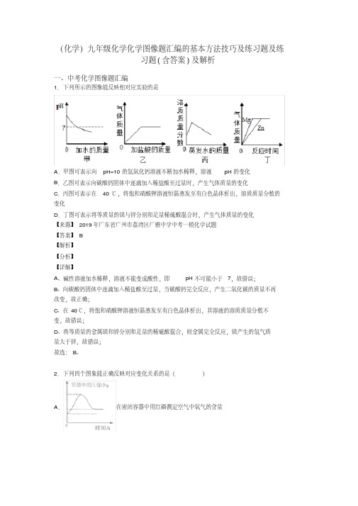 (化学)九年级化学化学图像题汇编的基本方法技巧及练习题及练习题(含答案)及解析(20200512123312)