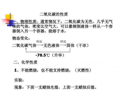 二氧化碳的性质