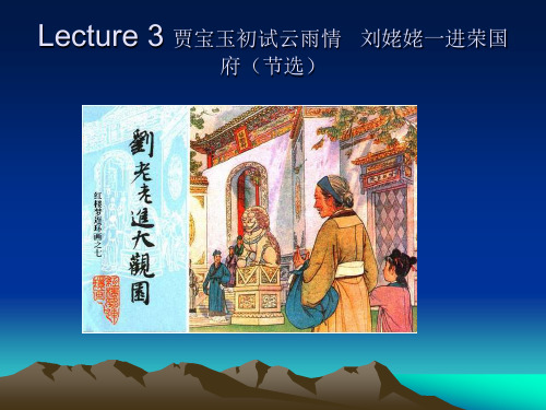 lecture 3 红楼梦解析