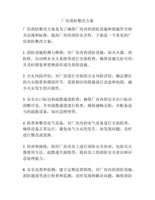 厂房消防整改方案