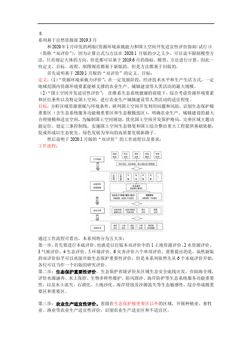 基于资源环境承载力和国土空间开发适宜性双评价的农业土地资源评价操作步骤