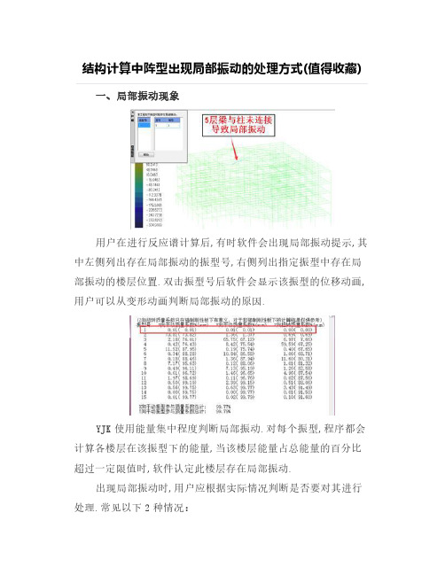 结构计算中阵型出现局部振动的处理方式(值得收藏) 