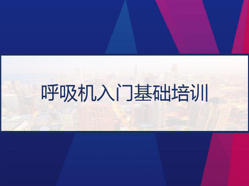 呼吸机入门基础培训 PPT