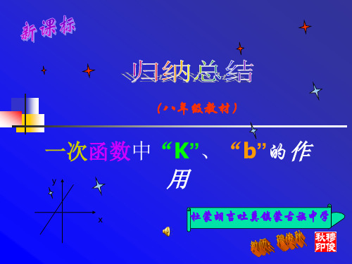 一次函数中K`b的作用