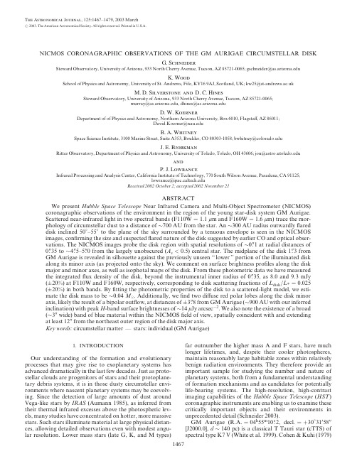 # 2003. The American Astronomical Society. All rights reserved. Printed in U.S.A. NICMOS CO