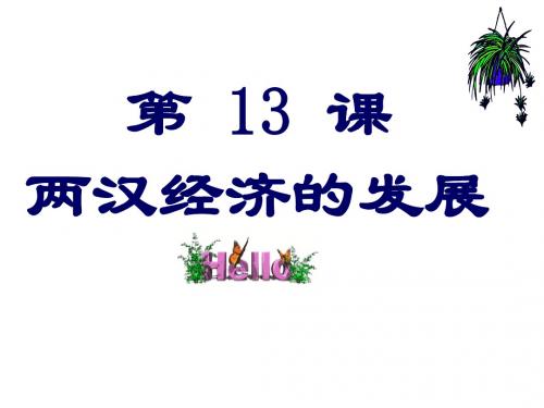 人教版七年级历史上册第13课《两汉经济的发展》课件