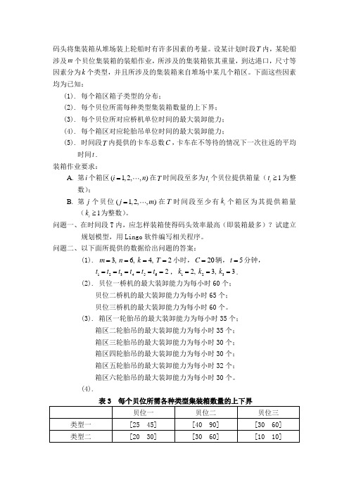 《线性规划大作业》