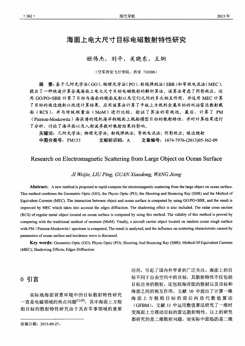 海面上电大尺寸目标电磁散射特性研究