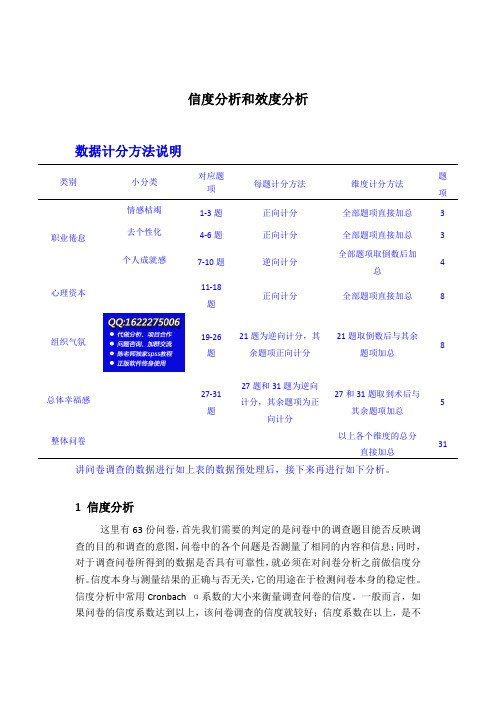 spss数据分析教程之SPSS信度分析和效度分析