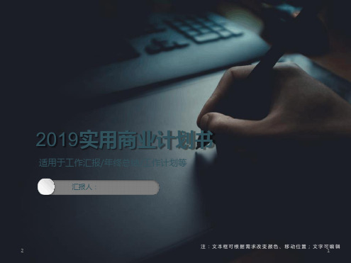 2019实用商业计划书模板幻灯片