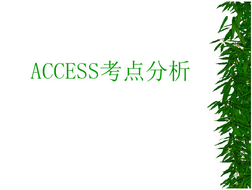 ACCESS考点分析8