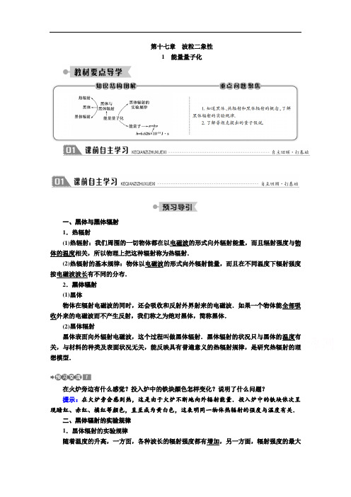 2020-2021学年高二人教版物理选修3-5学案：第十七章 1 能量量子化 Word版含解析