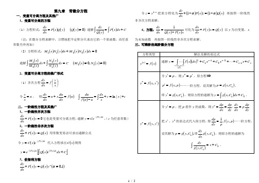 高等数学微分方程试题及答案