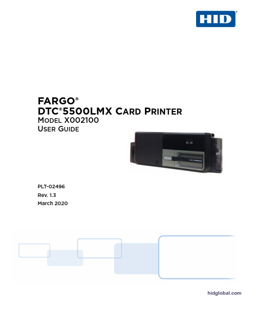 FARGO DTC5500LMX 卡片打印机用户指南说明书