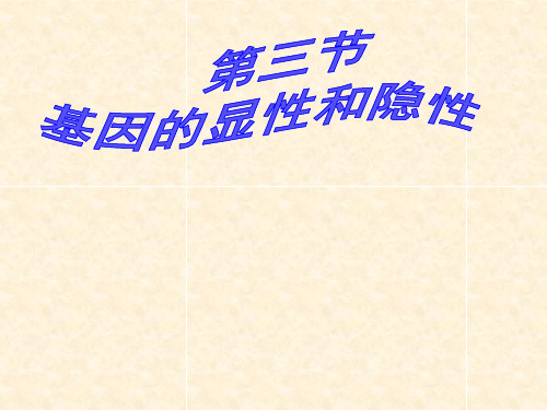 八年级生物下册(人教版)教学课件:第七单元 第二章 第三节 基因的显性和隐性 (2)