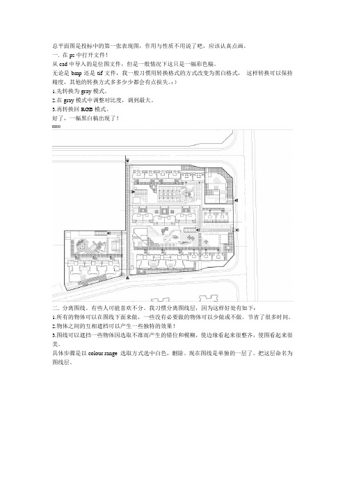 PS总平面图  彩平制作过程  园林景观