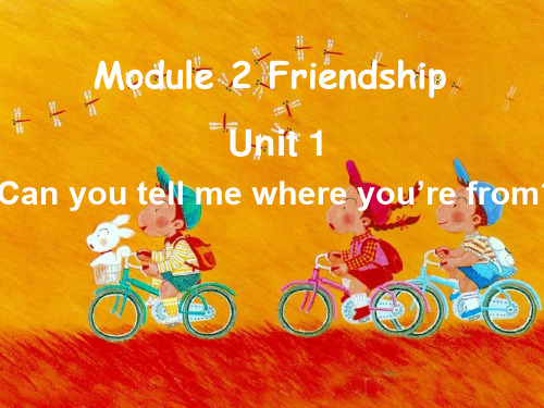 Module 2 Friendship Unit 1 Can you tell me where you‘re from？