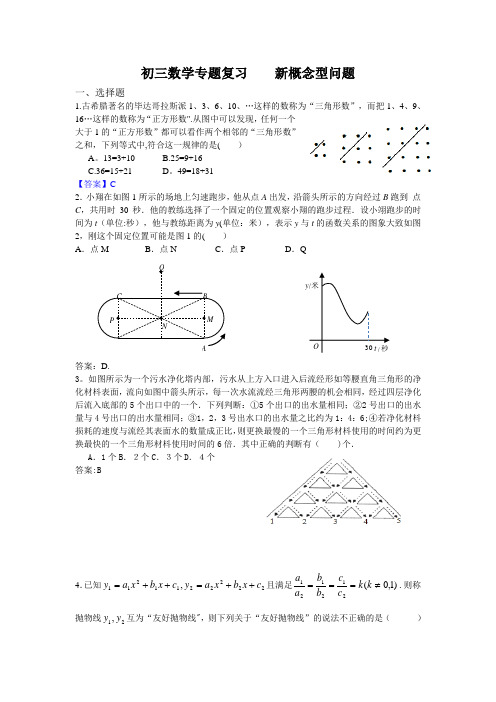 初三数学专题复习——新概念题型