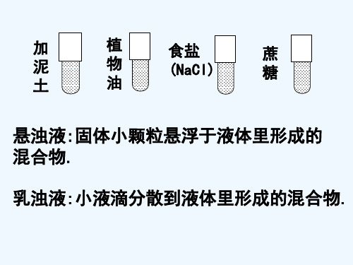 人教版溶液的形成 PPT