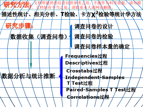 最新问卷调查和数据分析专业知识讲座