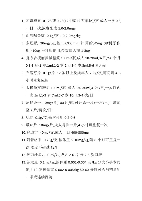 药物用法