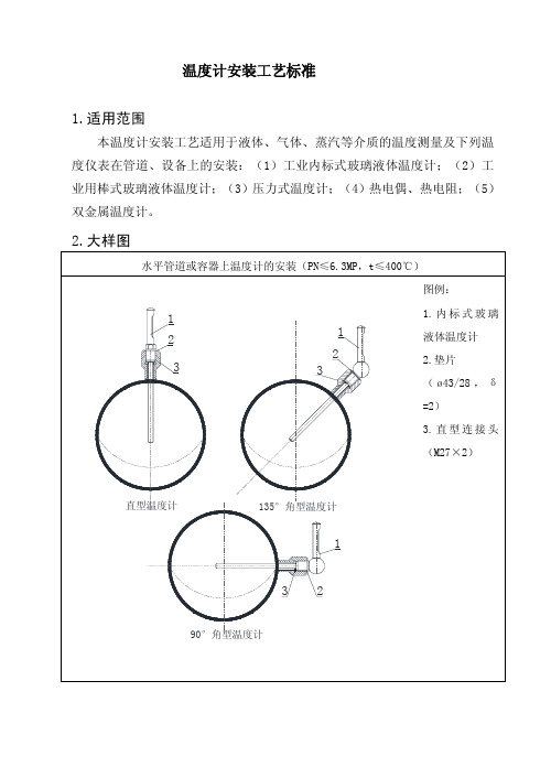 温度计安装工艺标准