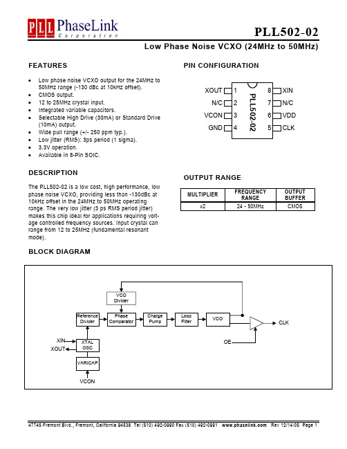 PLL502-02HSC中文资料