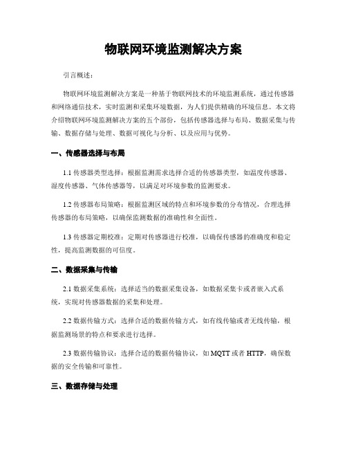 物联网环境监测解决方案