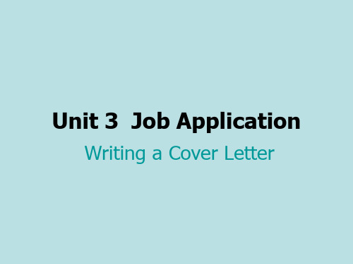 Unit-3--Job-Application(writing-a-Cover-Letter)