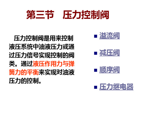 液压与气压传动--第04章 液压控制元件4.3、4.4讲解