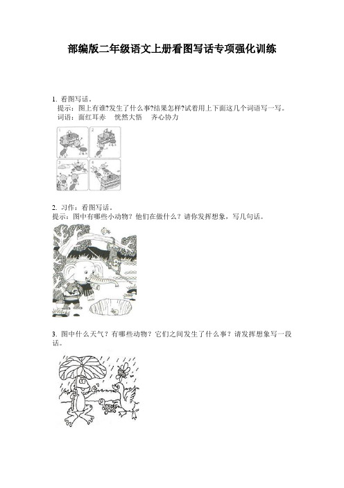 小学二年级语文上册看图写话专项强化训练·部编版(人教)